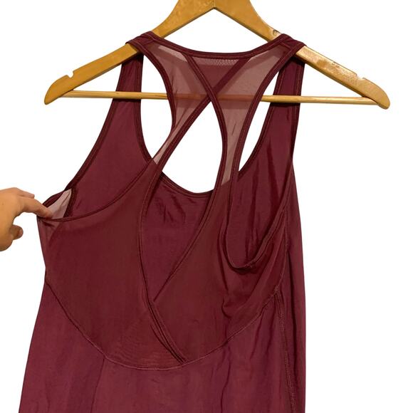 Lululemon Maroon Sheer Loose Fit Tank Top - Picture 3 of 4